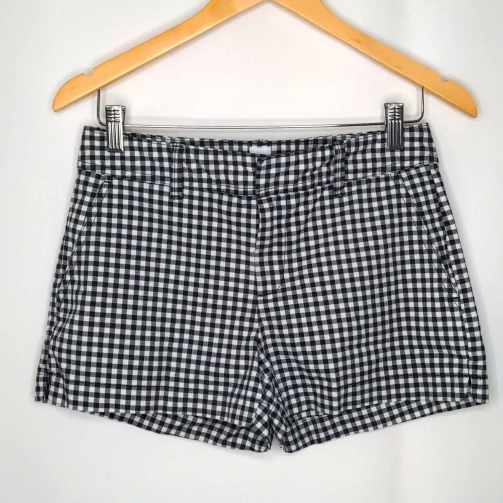 GAP Black & White Checkered City Shorts 3" inseam size 2 - Picture 3 of 12